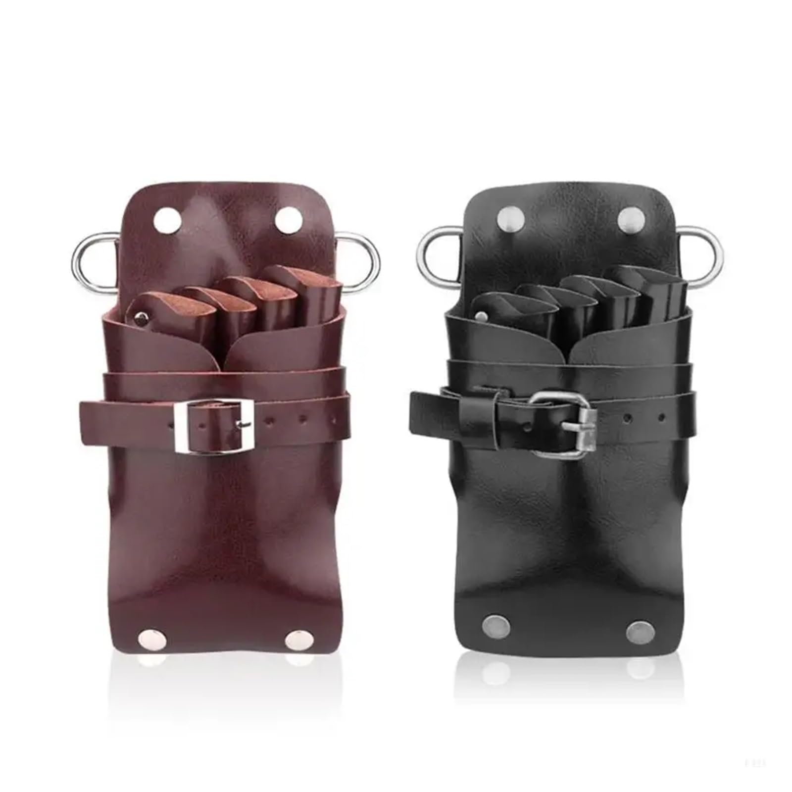 Strumenti for la cura dei capelli, salone, PU, ​​borsa for attrezzi da parrucchiere, fondine multi-tasca for barbieri, stilisti(Black)