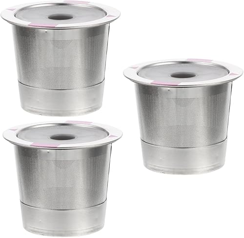 DOITOOL Cafetera 3pcs de acero inoxidable concentrado café espresso molido cápsulas de espresso cápsulas recargables espresso cápsulas de café