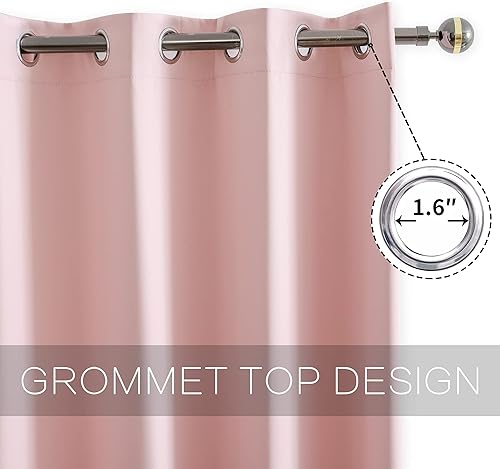 Miniatura 4 de YGO - Cortinas opacas de color sólido (2 paneles, 52 pulgadas de ancho)