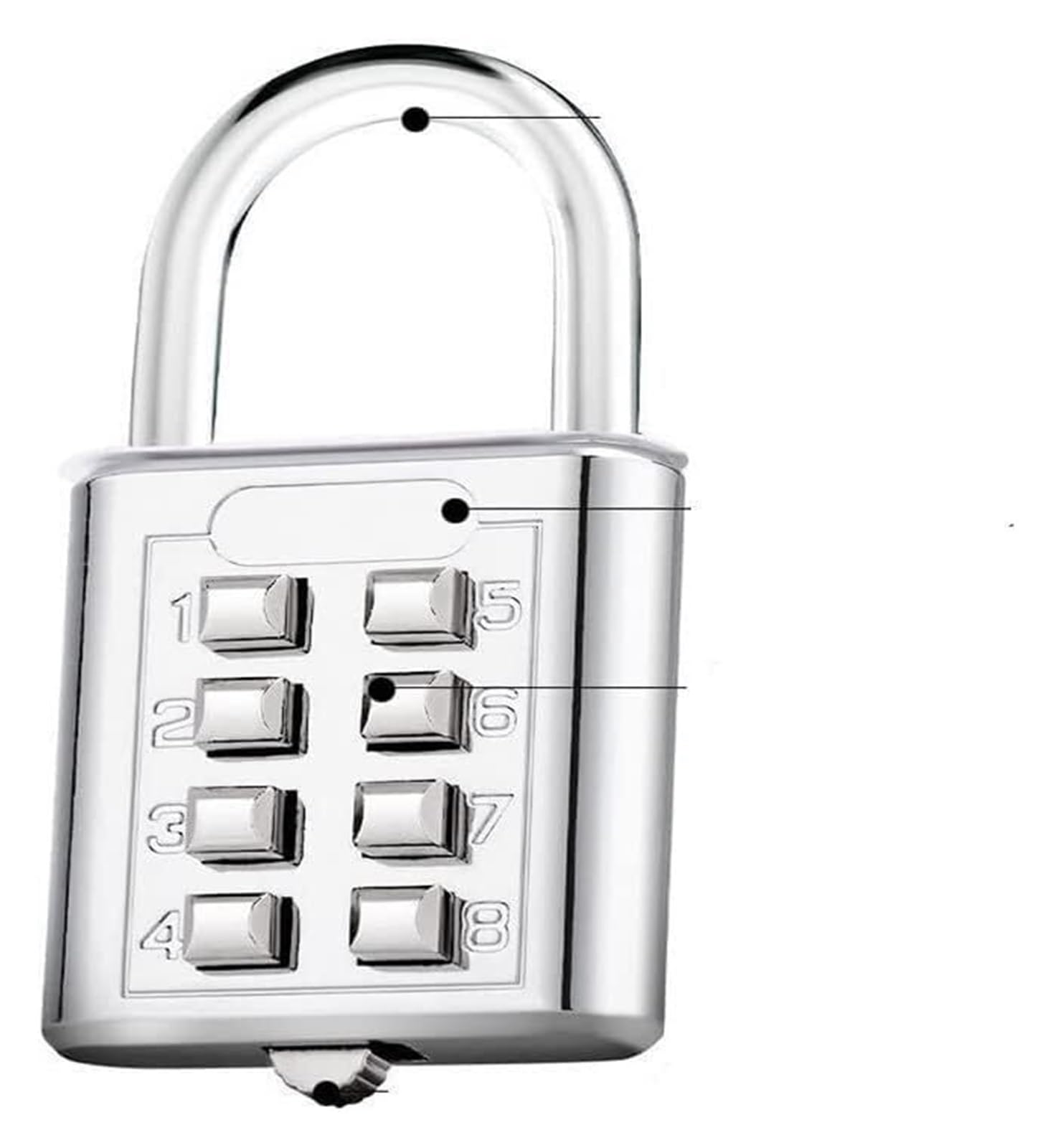 Candados de combinación, candado, candado de combinación con código de contraseña de 8 dígitos, aleación de Zinc, for Maletas, Equipaje, código de Viaje, Cerradura Inteligente con código(Black)