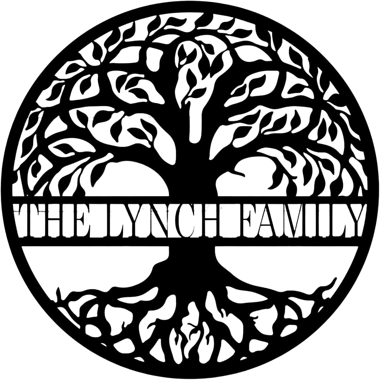 Personalized Tree of Life Metal Wall Art, Custom Family Tree Wall Decor, Split Letter Monogram, Custom Metal Signs Indoor or Outdoor, Large Metal Tree Home Decor, Housewarming Gift