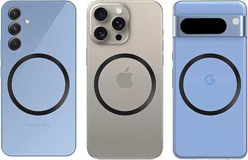 Miniatura 8 de Adhesivo universal de metal (sin imán) compatible con cargador magnético para iPhoneSamsungAndroid, todos los teléfonos celulares, montaje
