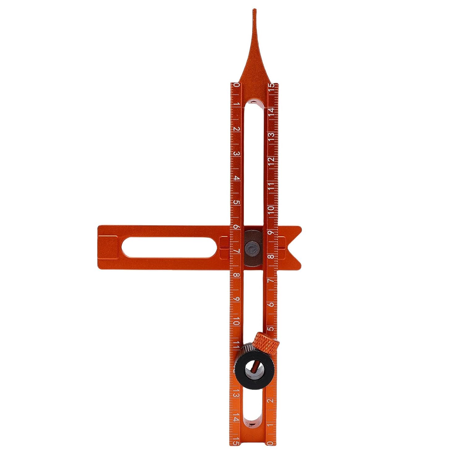 Focket Scribing Tool, Lightweight Aluminum Alloy 4 Sided Scale Woodworking Scribe Tool, Magnetic Level Ruler with 360 Adjustable Fixation for DIY Woodworking Carpentry Furniture Making
