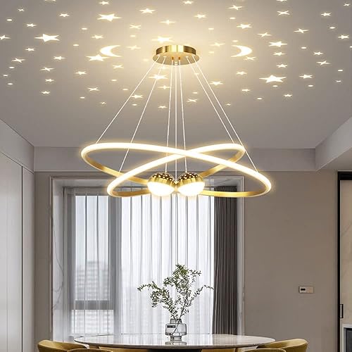 HIGOH Candelabros creativos, lámpara LED regulable de Gypsophila, luces de techo regulables con control remoto 3000-6000K, sala de estar,
