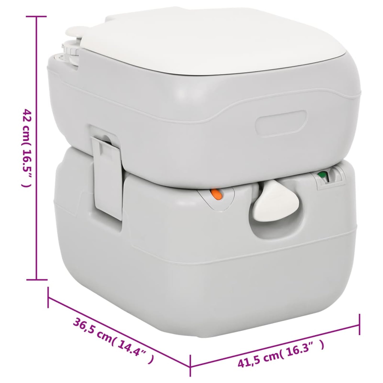 ARKEM Tragbare Campingtoilette Toiletteneimer Mit Deckel Camping mit Waschbecken und Wasserbehälter Bio Toilette