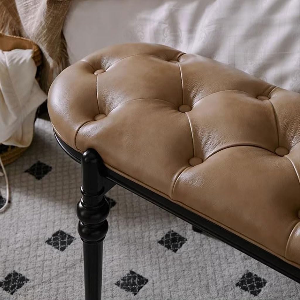 Bancs pour Chambre À Coucher Banc en Bois Massif de Luxe léger et Moderne, Tabouret de Chevet de Chambre à Coucher, Style Simple, Banc à Chaussures Pouf De Chambre À Coucher