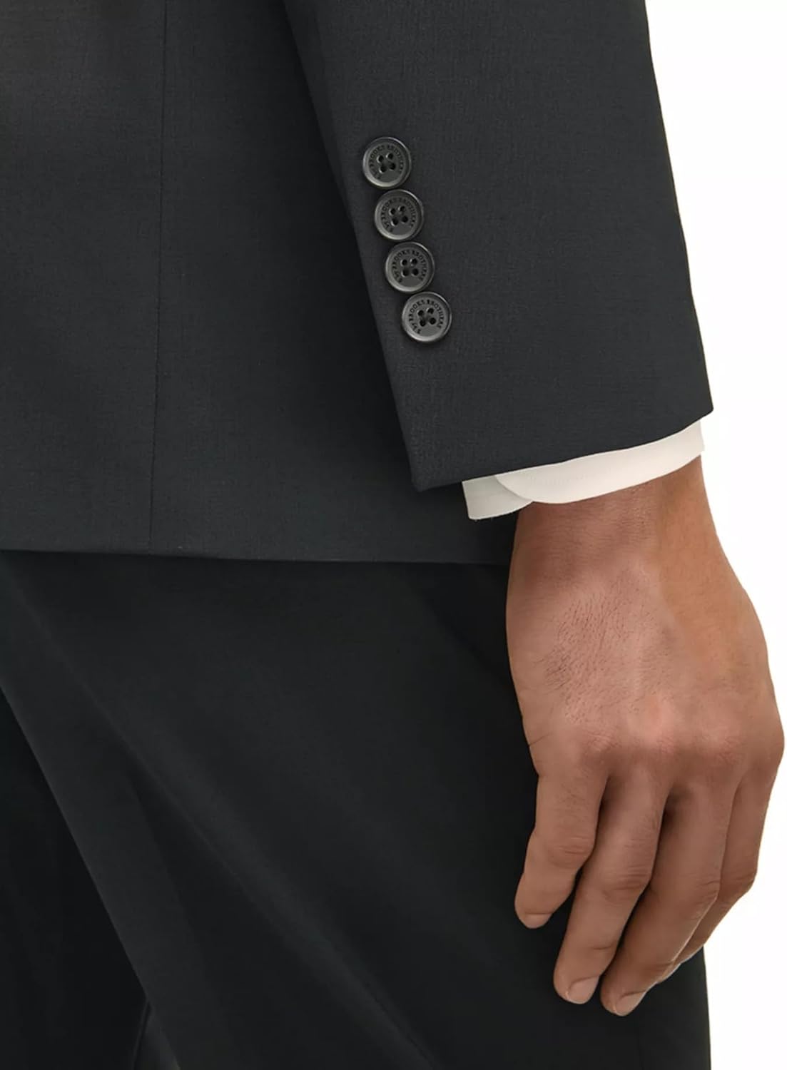 Brooks Brothers Mens Classic fit Suit Jacket Blazer 48 R Black Solid Stretch