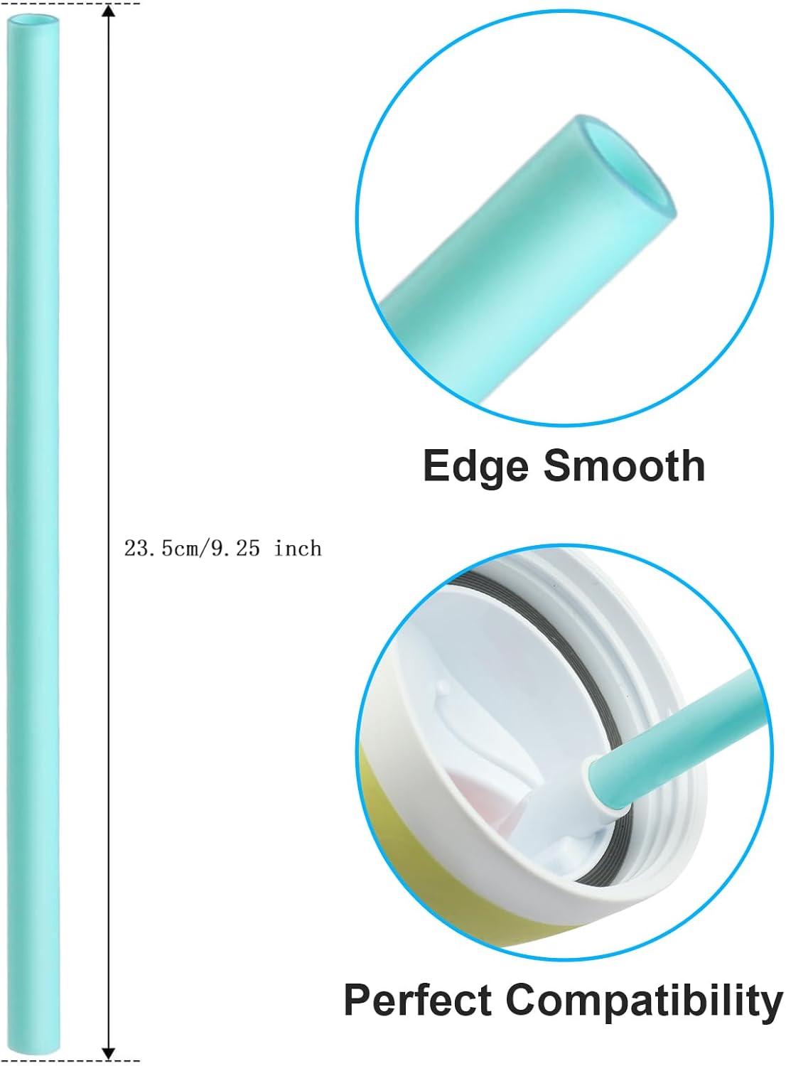 Replacement Straws Compatible with Owala FreeSip Water Bottle 40oz, Fit For Bubba Trailblazer,Radiant Vacuum Bottle 40oz,Accessories Set Include 6 BPA-FREE Straw and 1 Cleaning Brush - Image 3