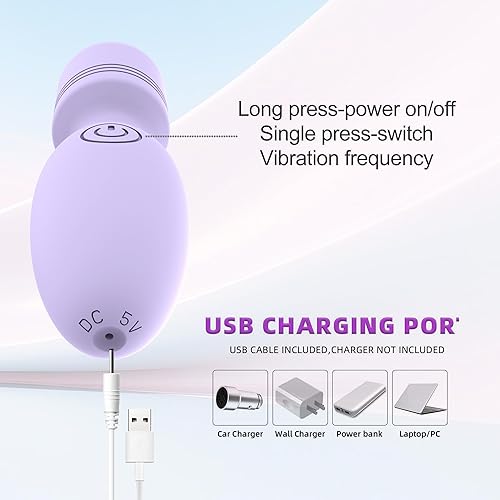 Miniatura 6 de Masajeador personal de espalda, masajeador de mano impermeable y recargable, 10 patrones de masaje por vibración, perfecto para relajación de viaje,