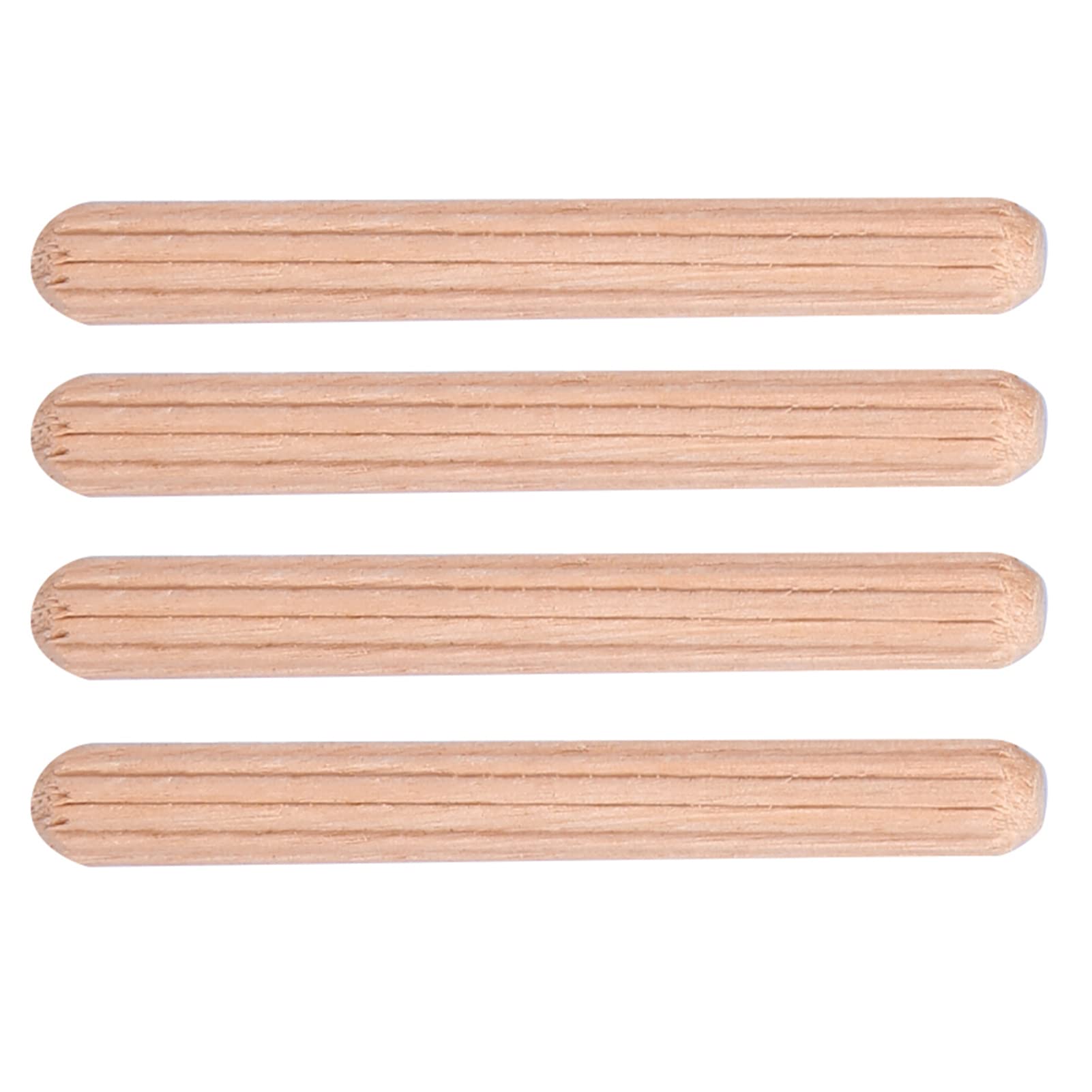 50 szt. Drewniane kołki Kołki drewniane Zestaw kołków M6 × 50 mm Okrągły ząbkowany wkręt z rowkiem z twardego drewna