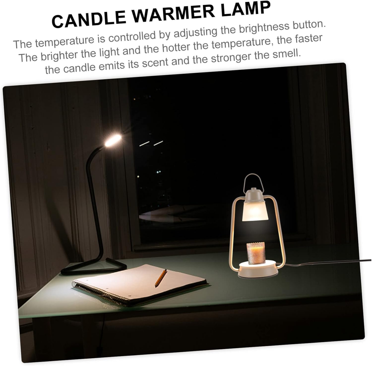 1 Set Electric Candle Warmer Lamp Wax for Scented Jar Candles Dimmable Temperature Control for Bedroom Living Room Decor Home Fragrance