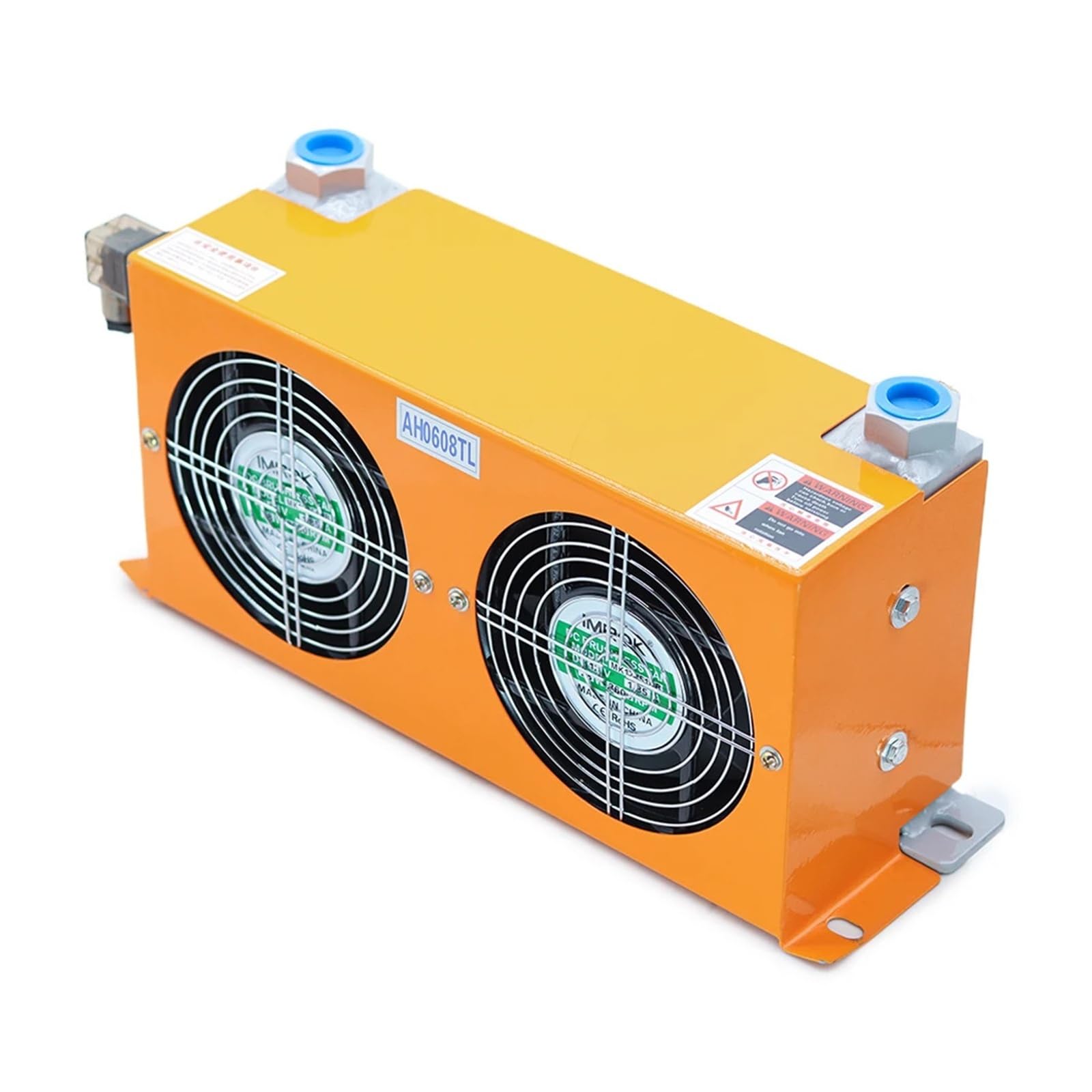 Doppi ventilatori AH0608TL-CA Radiatore olio idraulico 60L/MIN for macchina CNC Scambiatore di calore ad aria con piastra in alluminio Operazione stabile