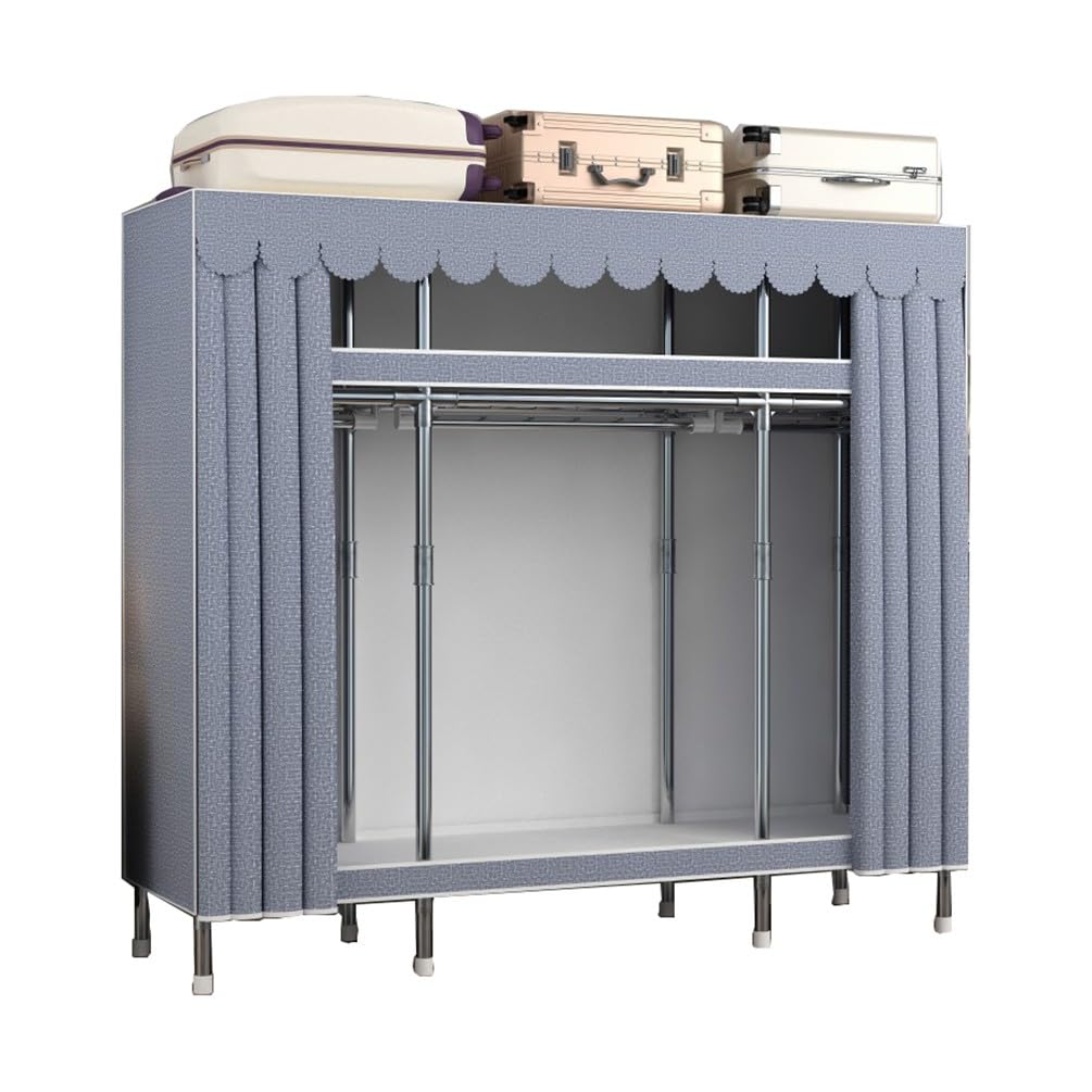 Structure métallique pour armoire portative résistant au poids des vêtements lourds