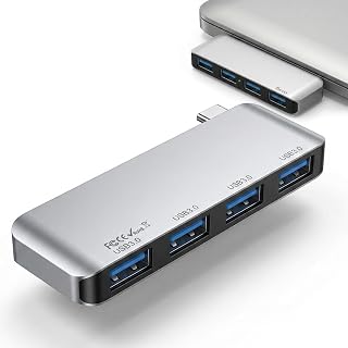 USB C 허브, 맥북 프로/에어용 4포트 USB 3.0 허브 USB C to USB 어댑터 | USB C to USB, 4 포트, USB 3.0 속도