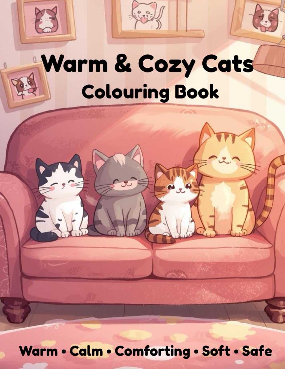 Warm & Cozy Cats Colouring Book: Cute & Cozy Cat Coloring Pages for Relaxation and Stress Relief