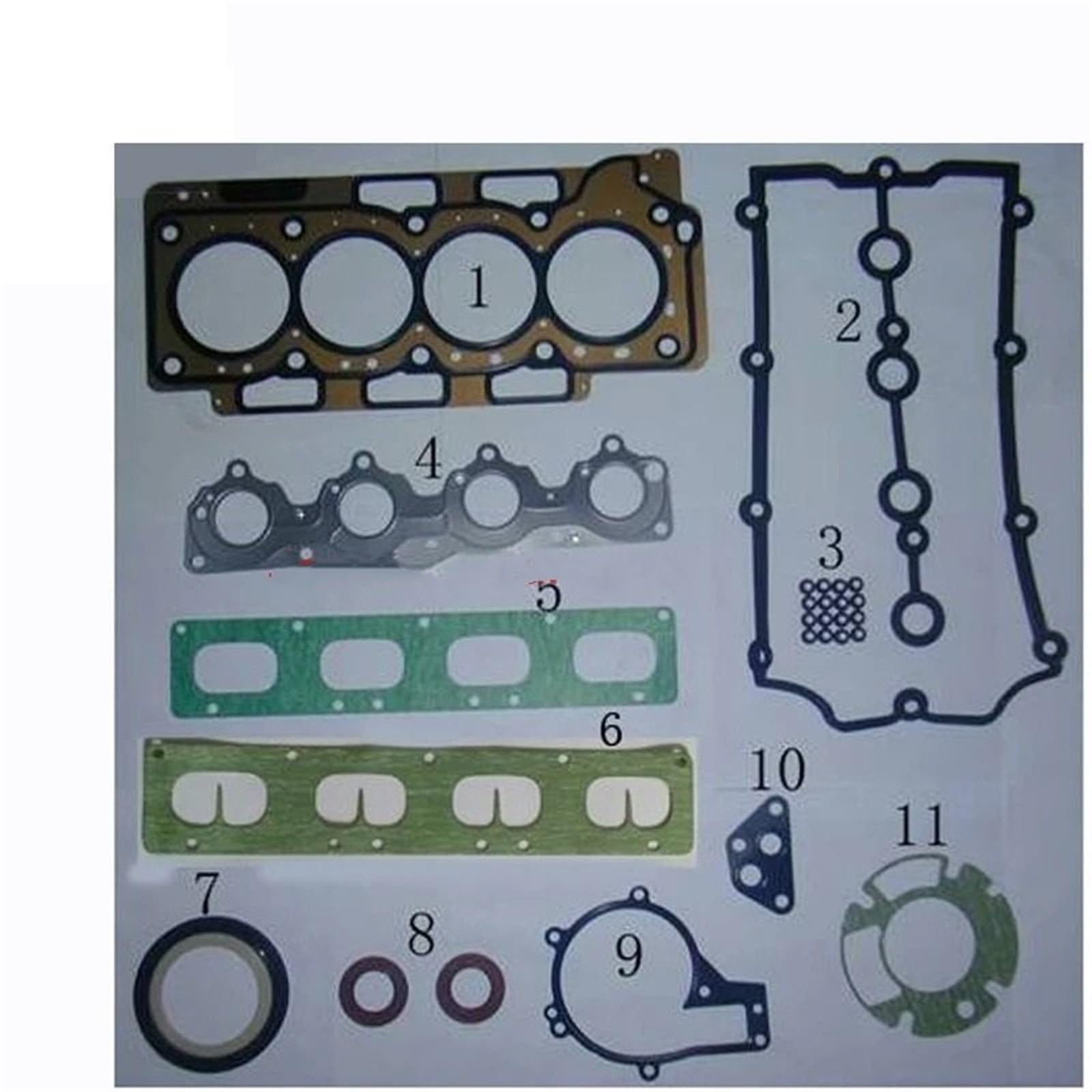 Guarnizione Carter Frizione Misura per SQR481F 481H Set completo di guarnizioni Revisione adatta per CHERY A3 A5 TIGGO EASTAR 1.6L 2005-481H-1000AA 481H 1000AA 481H1000AA