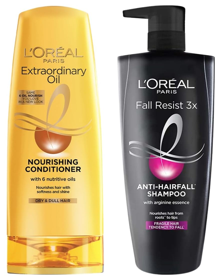 L'Oreal Paris 6 Oil Nourish Conditioner, 175ml (With 10% Extra) and L'Oreal Paris Fall Resist 3X Anti-Hairfall Shampoo, 640ml (With 10% Extra)-picture-24