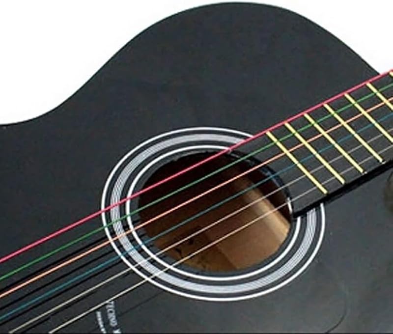 Colorful 6pcs Rainbow Colored Steel Strings for 6 String Guitar, Guitar Strings, Acoustic Guitar Strings, Replacement Steel String for Acoustic Guitar Acoustic Guitar Strings