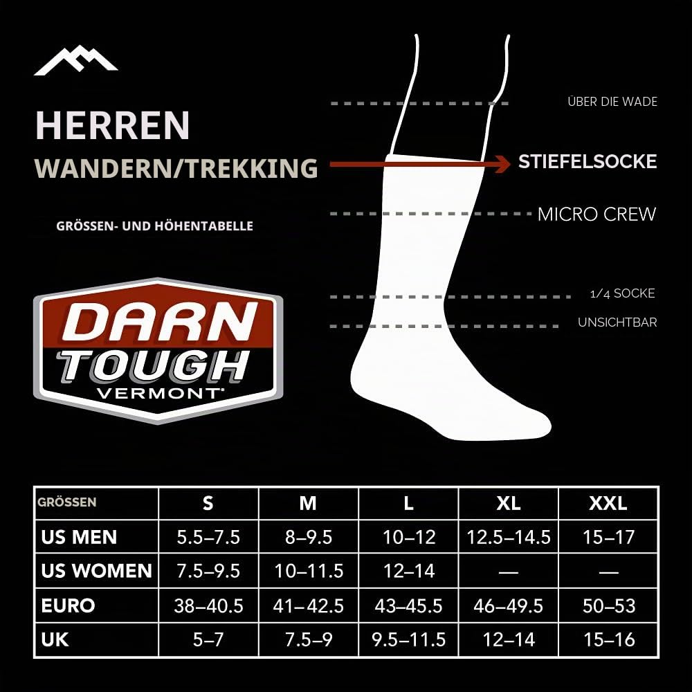 Darn Tough Herren Mountaineering Over The Calf Extra Cushion Socks Modern (1er Pack)