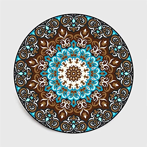 Tapis salon ronde 3D Fleur antidérapant YUXIN Zhaochen paillasson rétro 60cm
