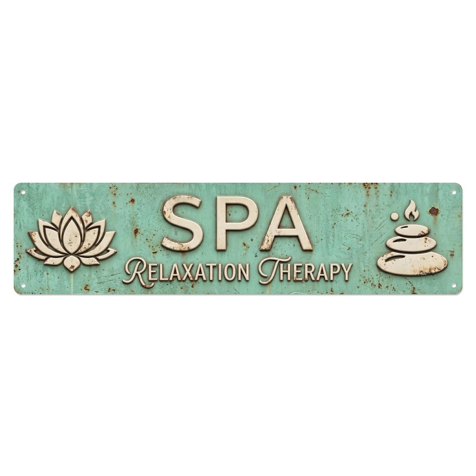 SPA Relaxation Therapy 1 Vintage Metal Tin Sign Wall Decor for Cafe, Club, Garden Metal Poster 4x16Inch