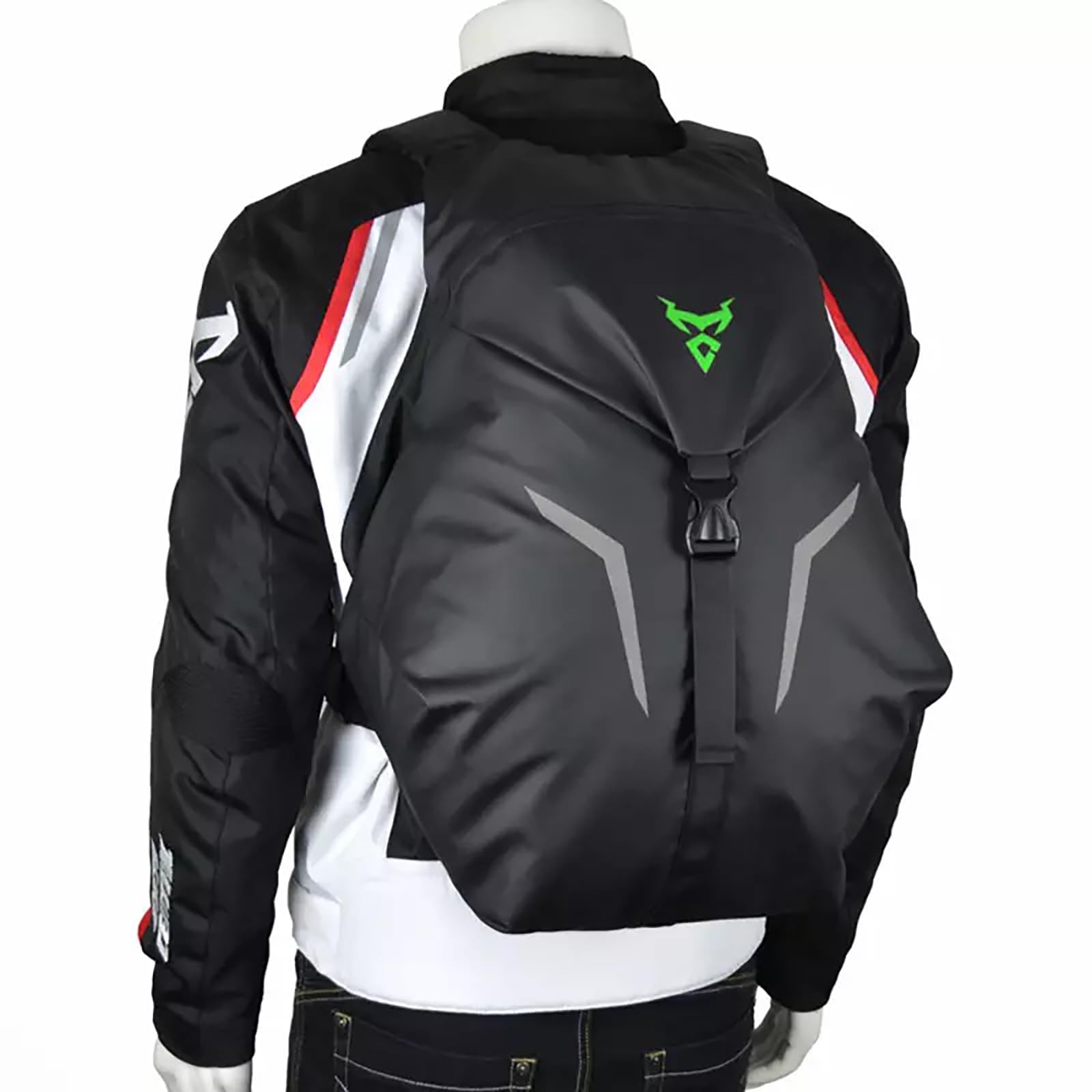 MOTOCENTRIC Motorcycle Helmet Backpack,Waterproof Large Capacity Lightweight Storage Bag,Motorbike Laptop Compartment Bag Travel Backpack (Green)