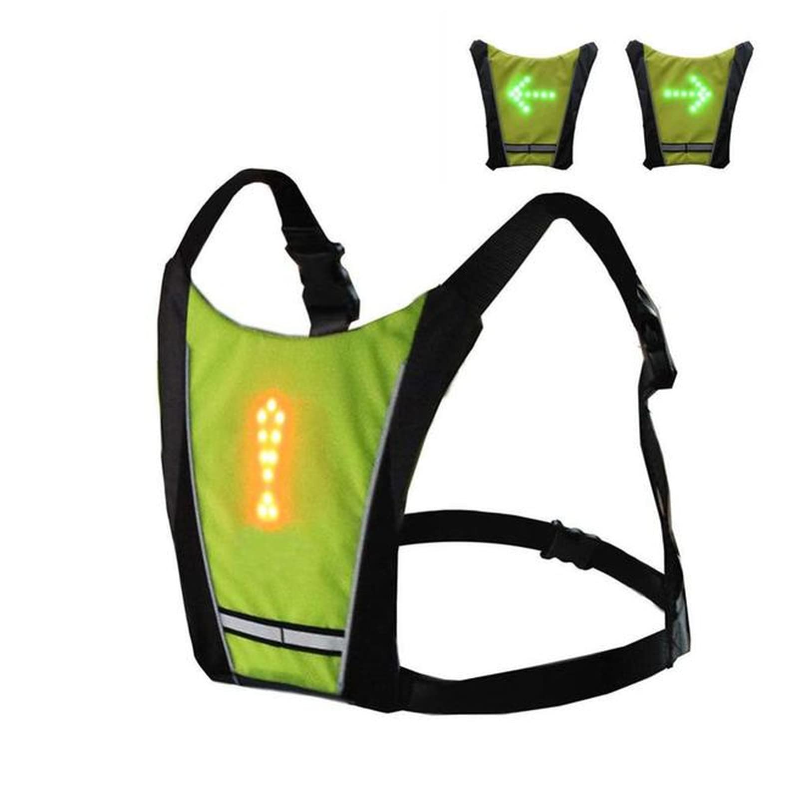 Kamizelka odblaskowa do jazdy na rowerze LED Odblaskowa kamizelka do biegania z torbą USB Ładowanie i regulowana talia z 3 diodami LED Świecące paski odblaskowe Kamizelka bezpieczeństwa odblaskowa
