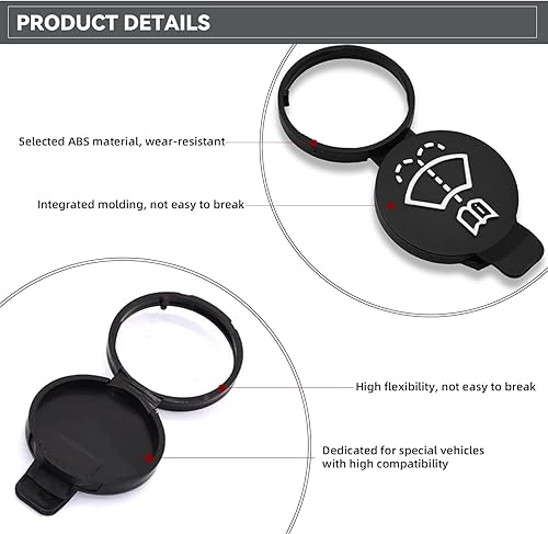 Miniatura 3 de Piezas de repuesto para tapa de botella de depósito de líquido para limpiaparabrisas, OEM # 12767700 13227300 19172571 12788573, compatible con GMC