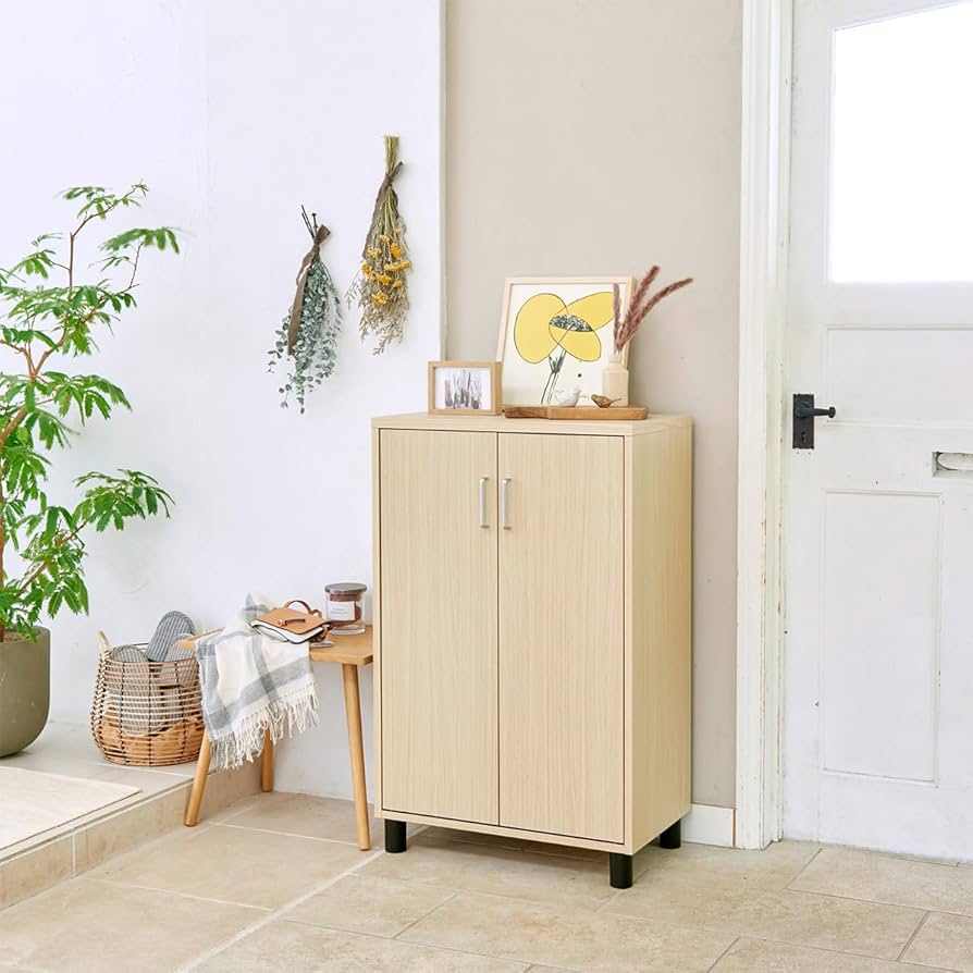 白井産業 靴箱 シューズラック ナチュラルブラウン 幅:約58cm Amazon|白井産業 下駄箱 シューズボックス 玄関収納 木製 追加