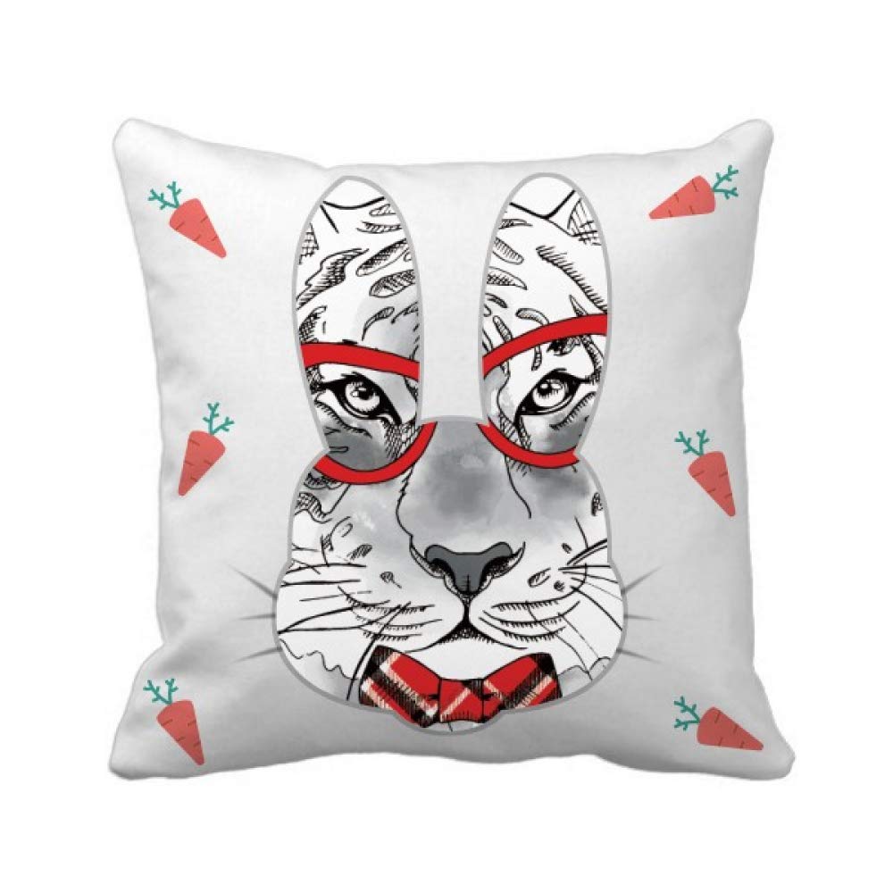 Housse de coussin lapin design tigre de haute qualité textile carrée