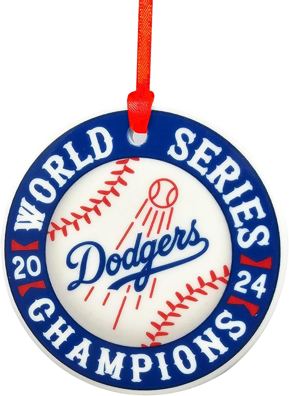 Dodgers World Series Christmas Decorations Baseball Championship Team List Ceramic Christmas Ornament Decorations World Series Victory Christmas Baseball Gifts Souvenirs for Baseball Fans (B) - Image 3