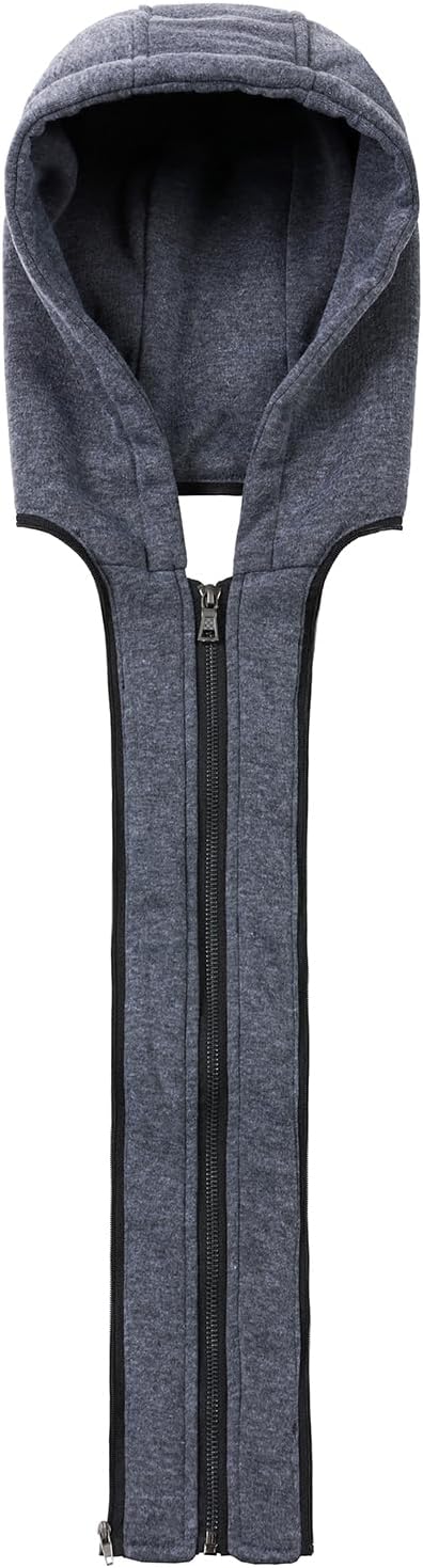 HOOD CREW Men's Leather Jackets Faux Bomber Jacket for Men Motorcycle Zip-Up Biker Coat With Hoodie - Image 4