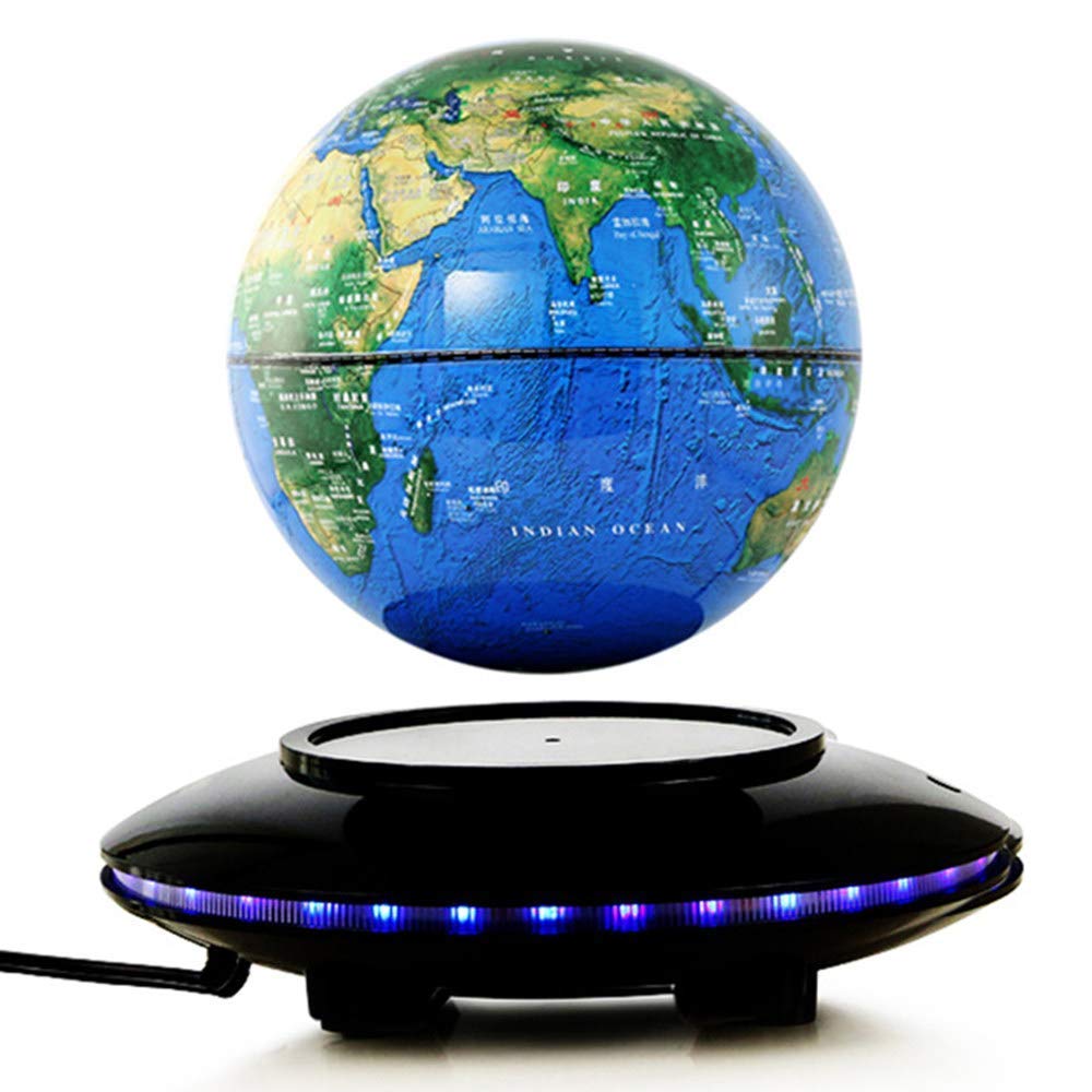 3Uoowwfa Light Geographical Globe, Floating Globe/Magnetic Levitation Globe/8 Inch Colorful Led /Educational Gift Tool For Kids/Home Desk Decoration, Starry Sky