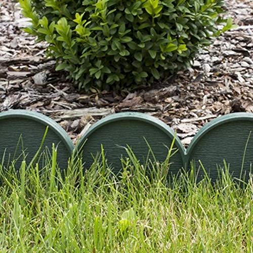 Lawn border edge, palisade, garden 10 m (Brown) Woodside Decorative