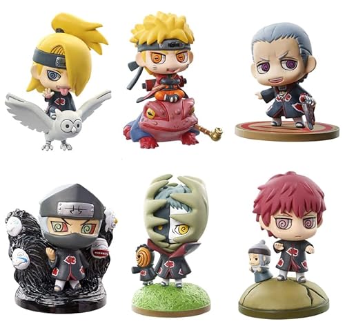 Padinhy Set Of 6 Pieces Ninja Mosquito Eyes Mini Collectible Action Figure (Sixth Edition) #TOP1