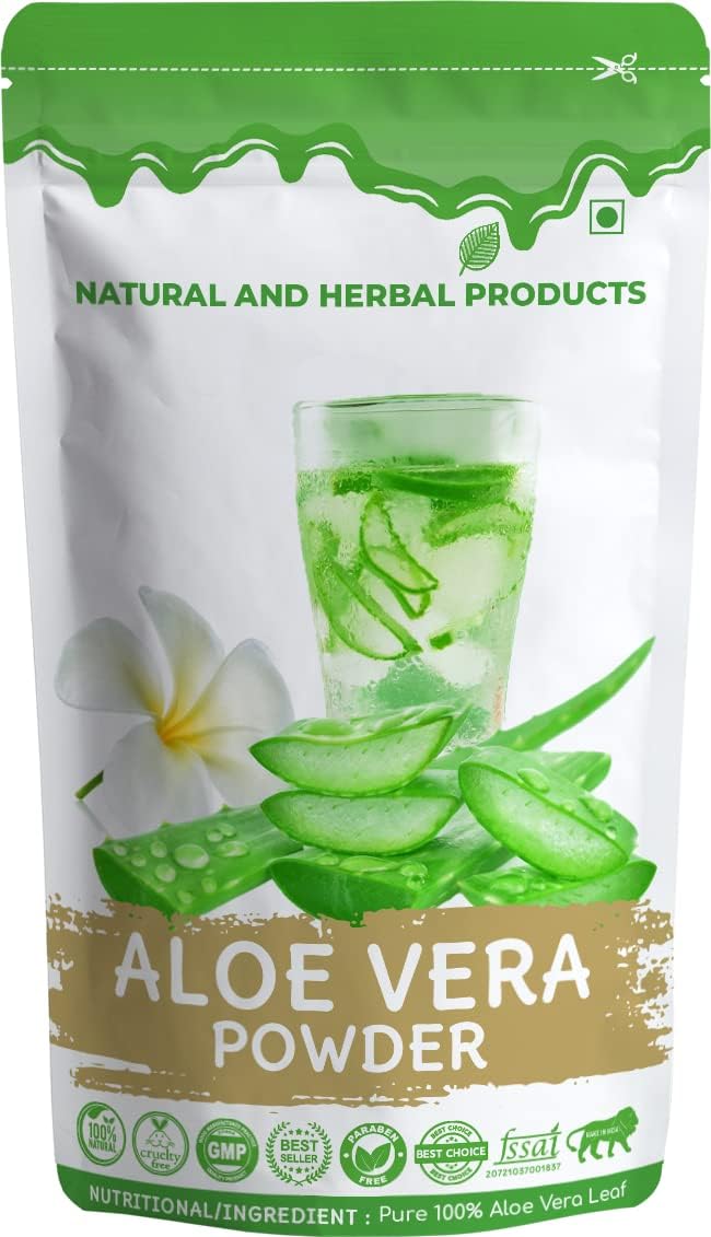 Aloe Vera Powder for Drinking | Aloe Arborescens Leaf | Aloe Leaf Gel For Skin Care | Face Mask | Skin Brightening | Eating | Hair Boost Growth Faster | Stronger | Immunity Booster - 100Gram