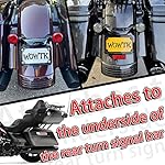 WOWTK-Rear-Fender-Curved-License-Plate-Frame-wWhite-LED-Lighting-fits-for-Harley-Road-Glide-Road-King-Street-Glide-FLHRXS-FLHX-FLHXS-FLHXST-FLTRX-FLTRXS-and-FLTRXST-2010-2023-Black