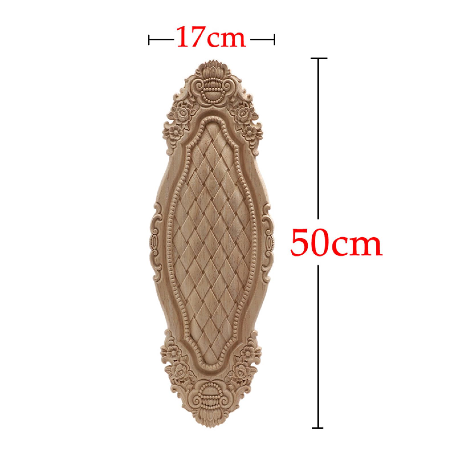 Niepomalowana Naklejka Z Drewna Lustra Wood Flower Gałąź Nakładka Naklejka Narożna Aplikacja Home Decor Niepomalowane Drewniane Rzeźbione 50 Cm X 17 Cm