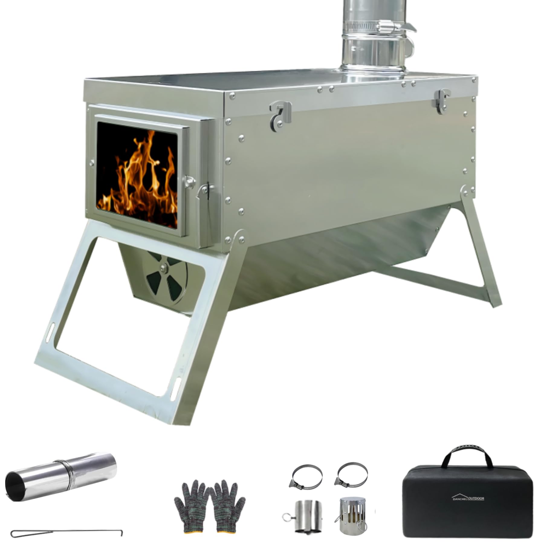 DANCHEL OUTDOOR カーニング 5x6.6フィート Amazon.com: DANCHEL OUTDOOR HS6 Collapsible Hot Tent Stove 304