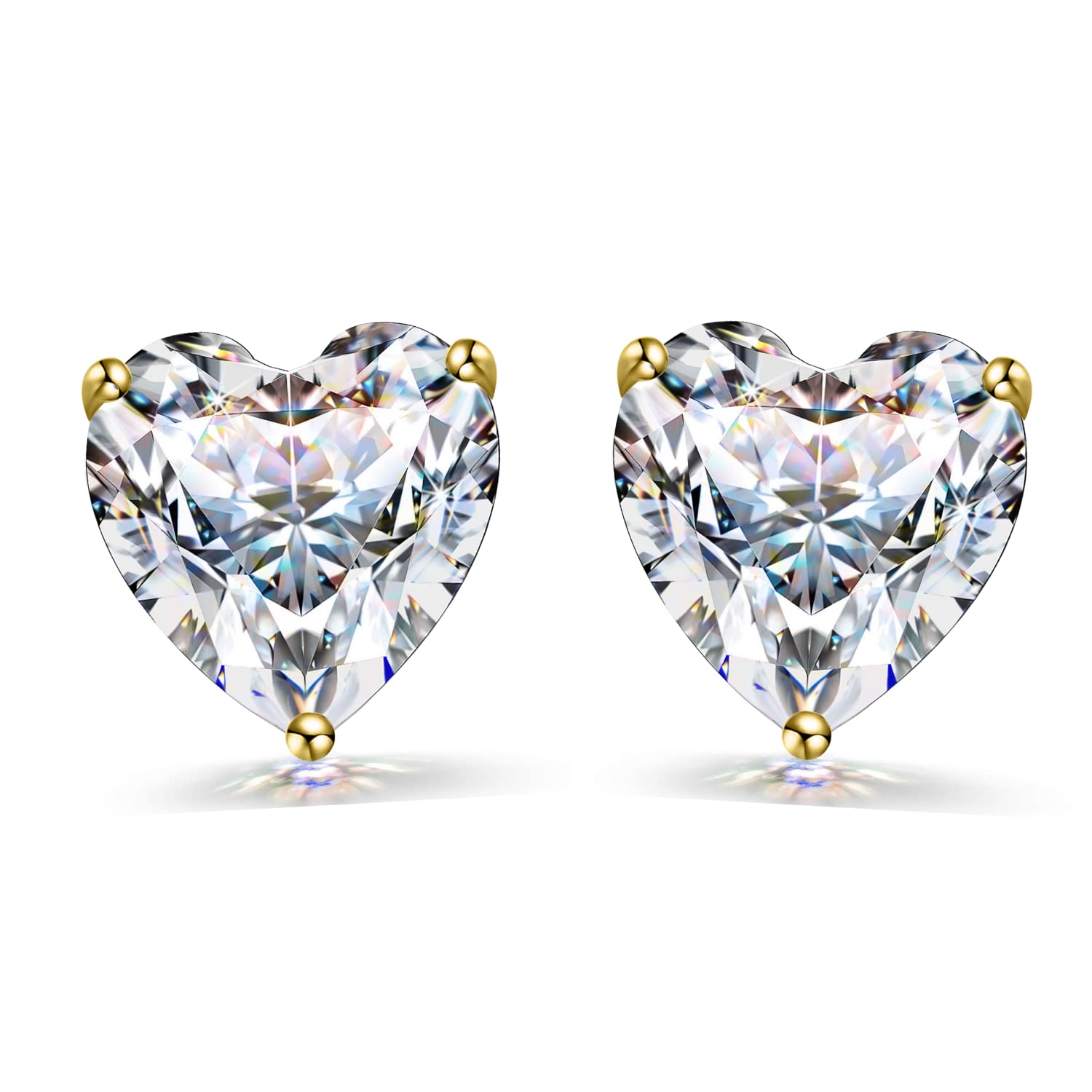 See full amazon price history chart for HIGHSPARK 925 Silver Solitaire Heart Earrings for Women | 92.5 Sterling Silver and Diamond like Brilliance Sparkling Zirconia for that Stunning Shine | Lovely Gift - Gold 8mm HIGHSPARK 925 Silver Solitaire Heart Earrings for Women | 92.5 Sterling Silver and Diamond like Brilliance Sparkling Zirconia for that Stunning Shine | Lovely Gift - Gold 8mm (B09SGB6W21) Amazon Price History, Amazon Price Tracker