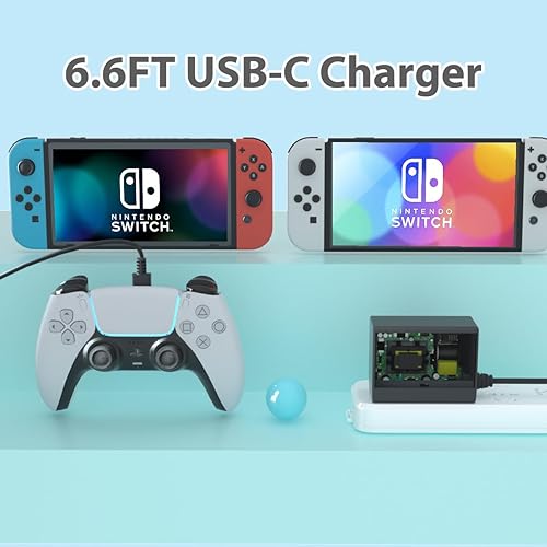 Miniatura 3 de Cargador para Nintendo Switch con cable de carga de 6.6 pies, adaptador de fuente de alimentación de CA a Nintendo Switch y OLED y Lite, salida