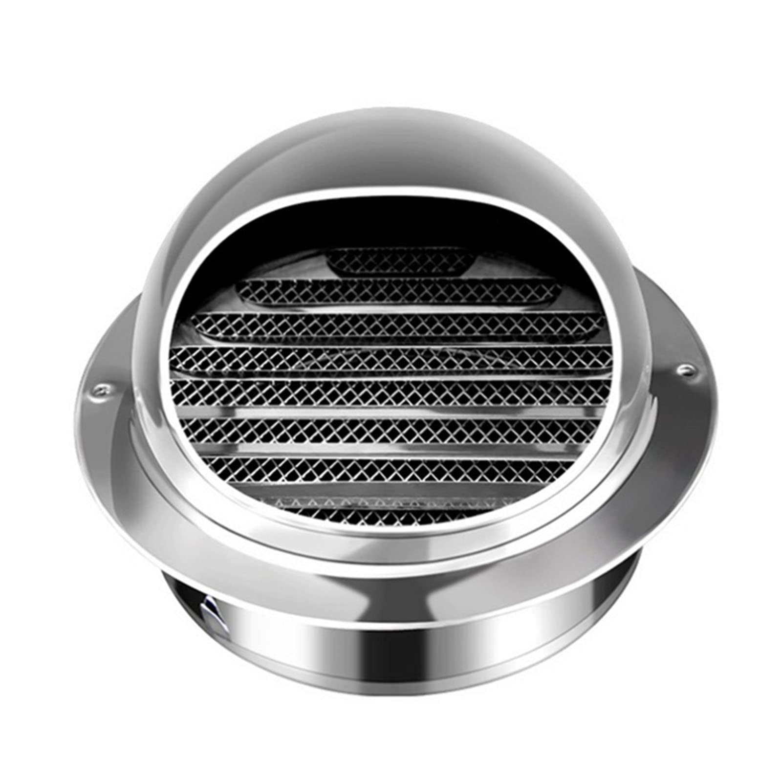 WORDFUN Grille D'évacuation d'air Ronde, Grille Ventilation Hotte, Mural Bouches D'aération, Grille De Hotte Cheminée, Hotte D'échappement, avec Filet Anto-Insectes