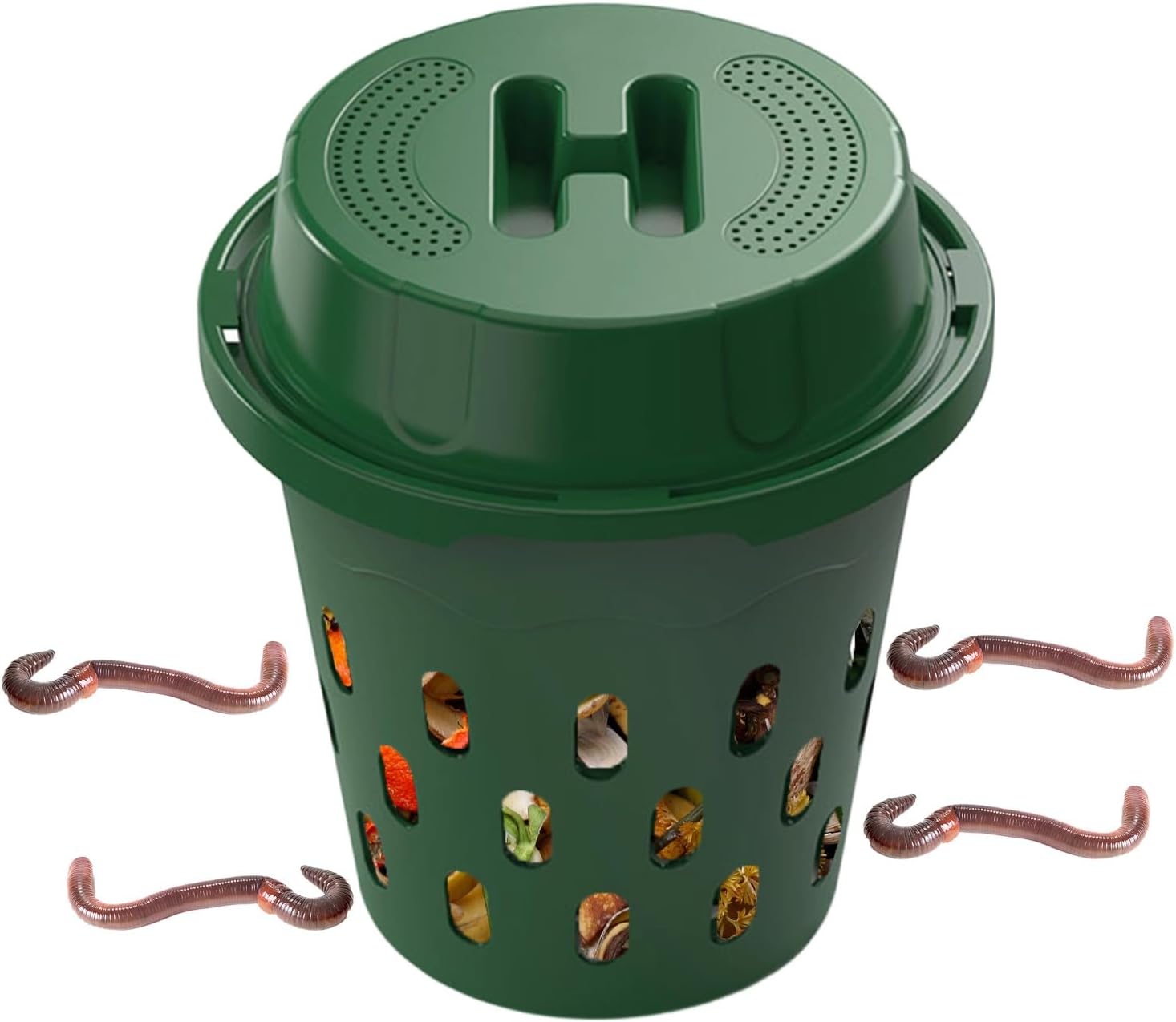 inground Worm composter,lidded Outdoor Equipment,inground Compost bin for Garden | for Vegetable plot Raised Bed Park Backyard Nursery Farm Professionals Gardeners Beginners