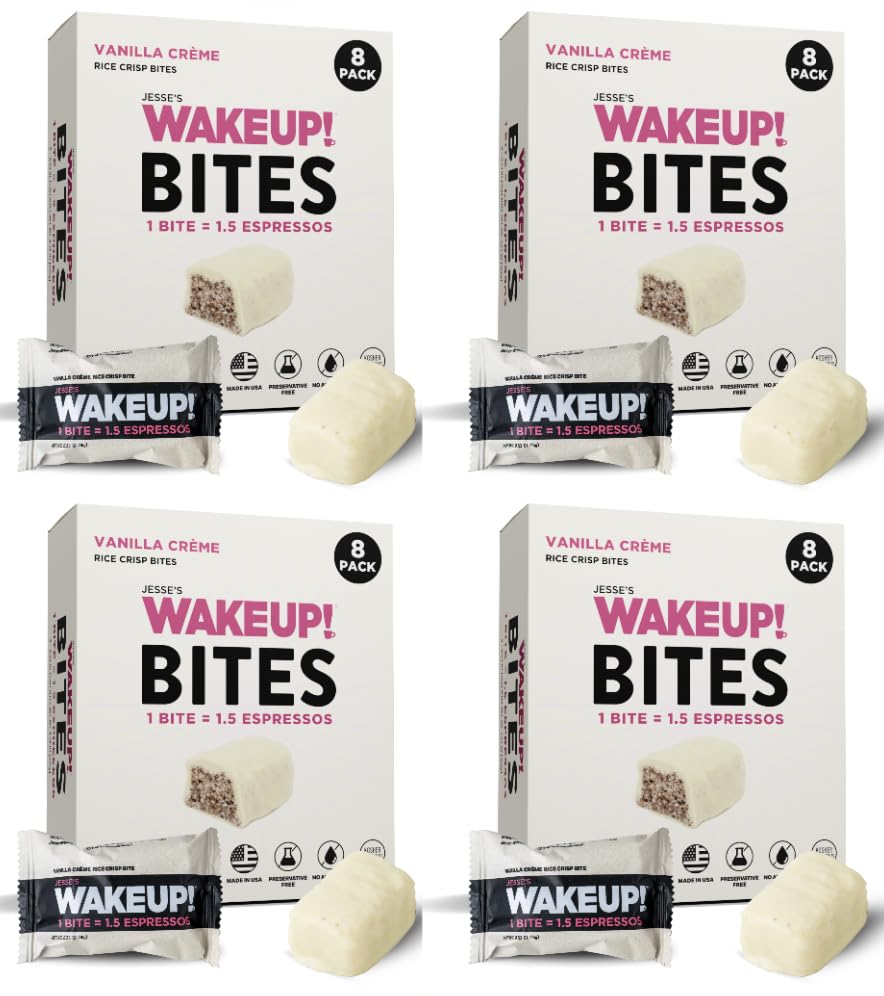Image of WAKE UP! Caffeinated Vanilla Creme Bites, 1.5 Espressos, 4 Pack (32 Bites)