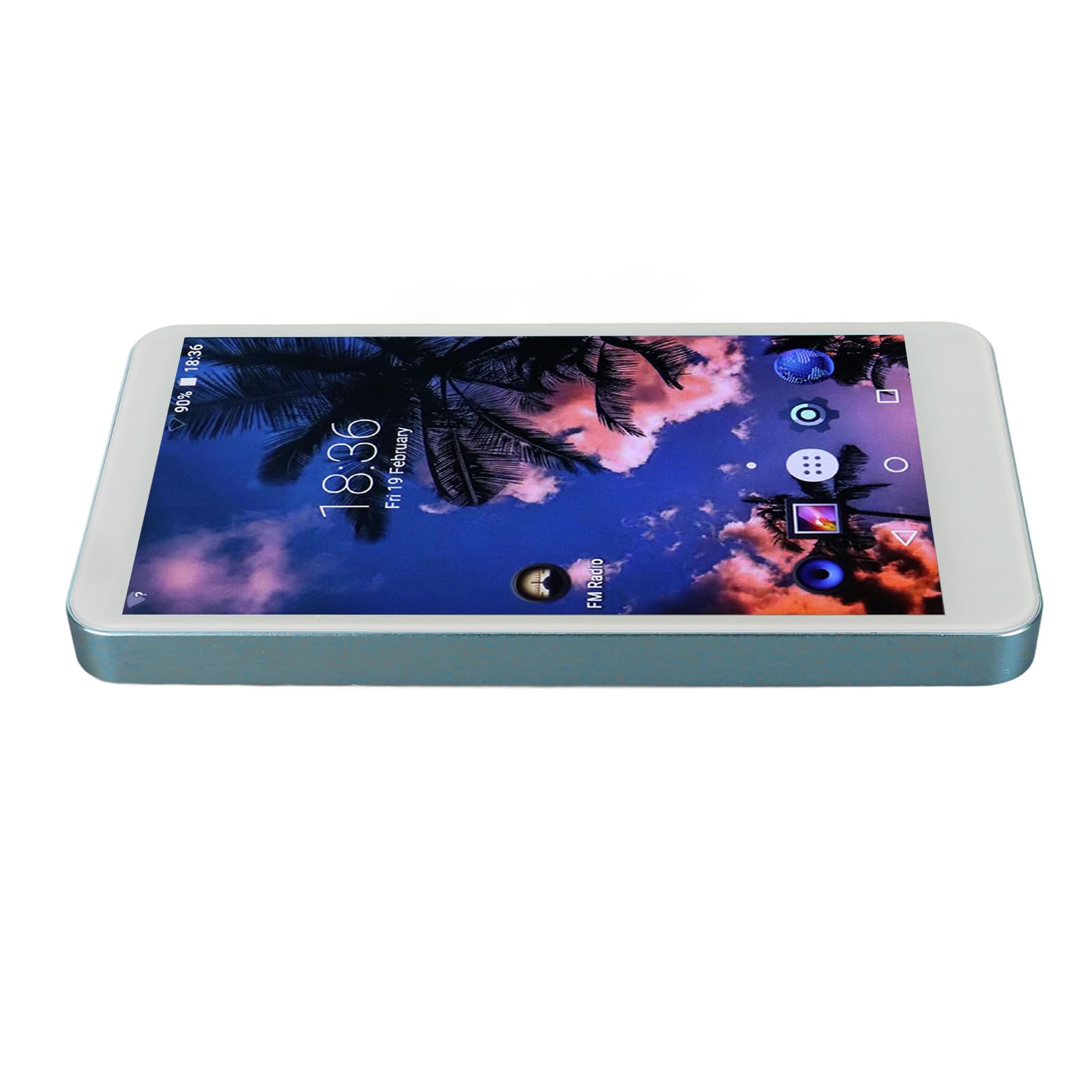 Reproductor MP4 Portátil, Audio HiFi Reproductor de Música MP4 con Pantalla Táctil Completa de 5,0 Pulgadas y 2200 MAh con Auriculares Blancos para Acampar para Radio FM (Blue)