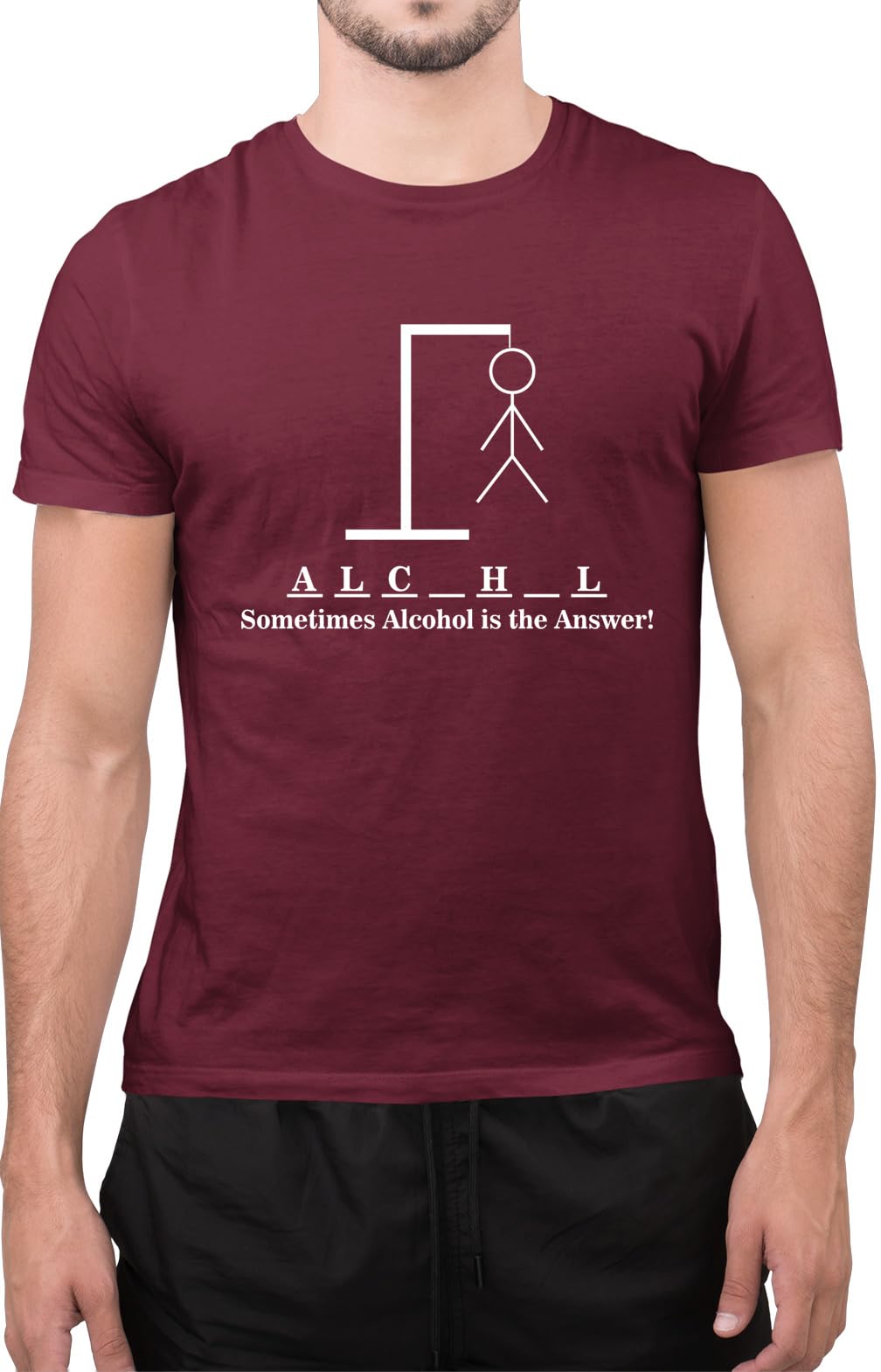 Graphic Impact Unisex Wine Funny Sometimes Alcohol Is The Answer Party Man Top T-Shirt (, Xlarge)