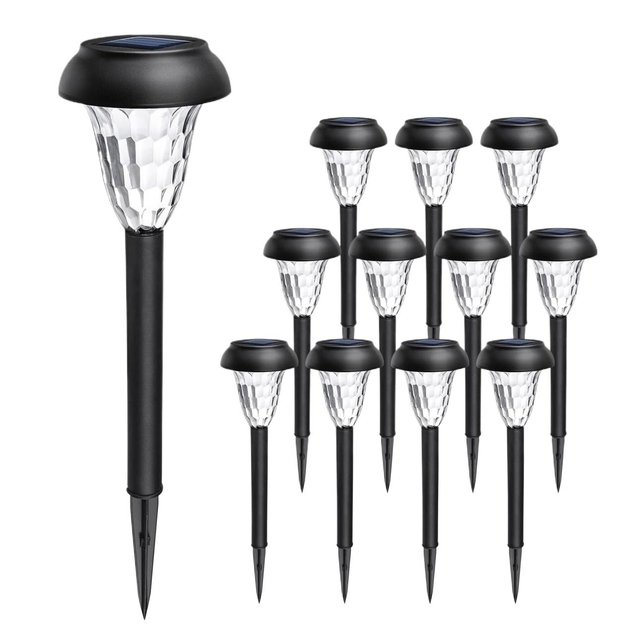 DANNMPX Solar Lights Solar Lights Outdoor Waterproof Pathway Powered Landscape Lighting Outdoor Decorations(Warm White,12 Pack)