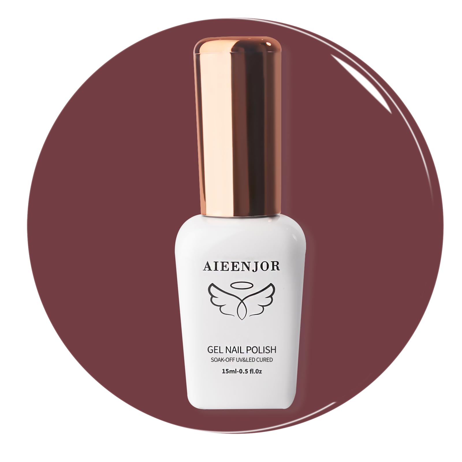 Aieenjor UV Nagellack - 15ml Vintager Teppichgrau Gel Nagellack Transparentes durchscheinende Farbe Transluzent UV Lack Rosa Rot Grau