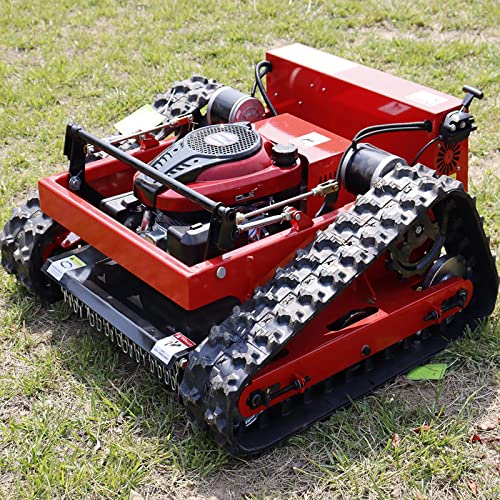 HT550 Robotic Remote Controlled Mower 7.5hp Engine | Hybrid Gas-Electric Robotic Lawnmower,Garden Electric Remote Control Robot Lawn Mower with Snow Blower Thrower Plow