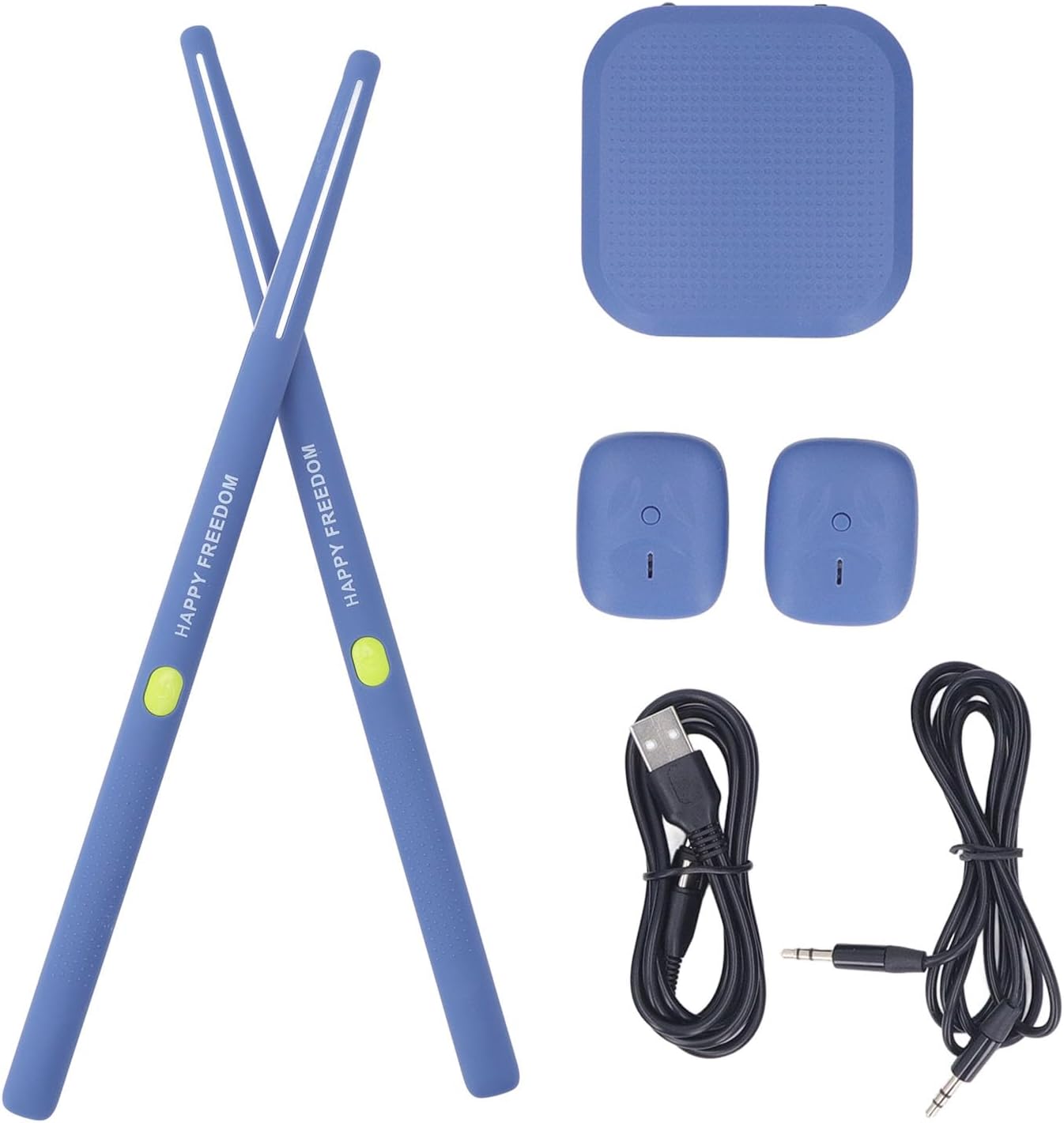 BROLEO Electronic Drum Set, RGB Portable Virtual Air Drum Set with Drumsticks, Pedals, Bluetooth & 8 Sounds, Somatosensory Drum Kit Percussion Instrument Tool for Adults, Kids, Beginners